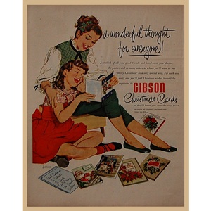 1952&#039; GIBSON CARDS