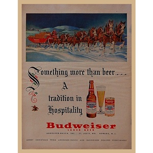 1952&#039; Budweiser lager beer