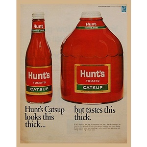 1968&#039; HUNT&#039;S CATSUP THICK